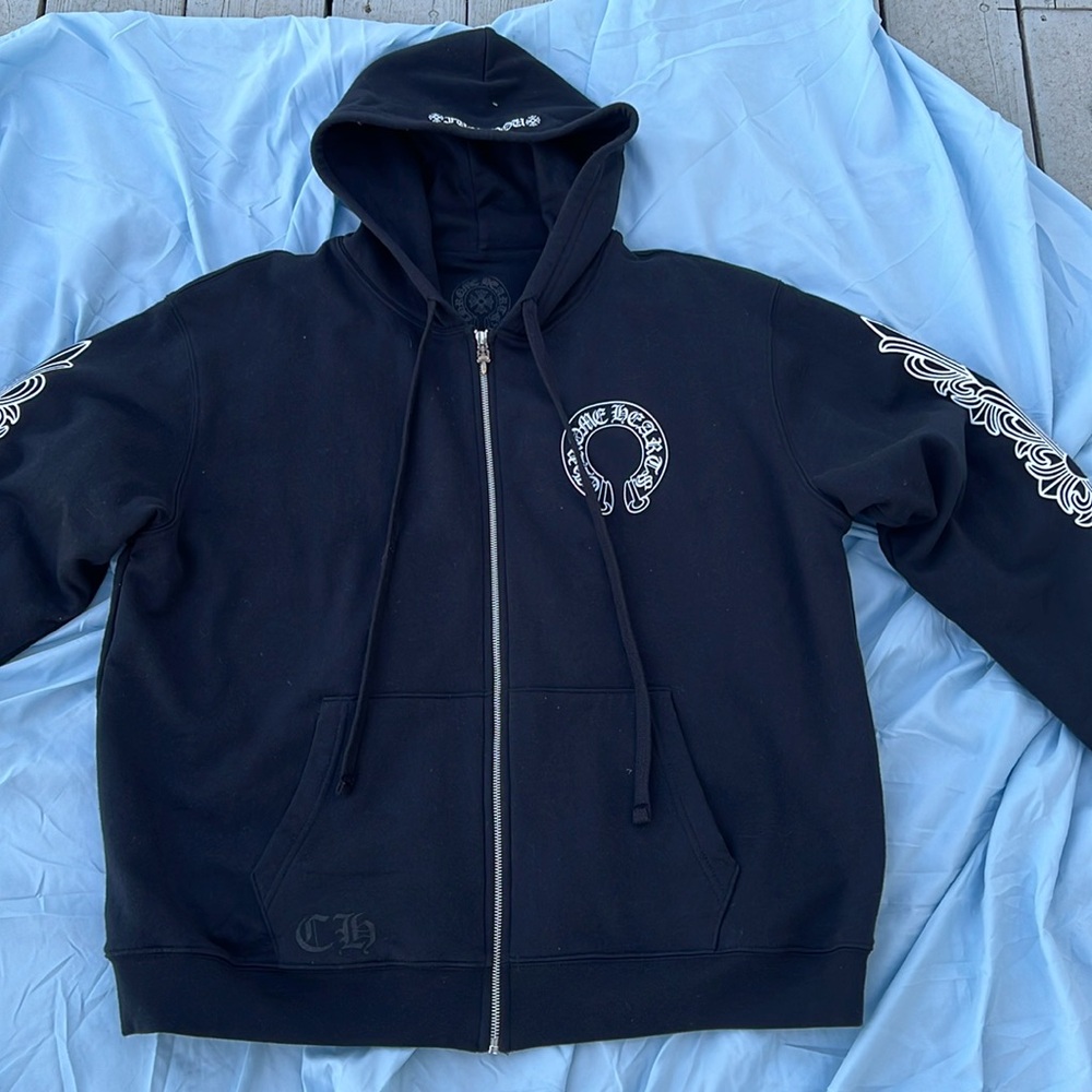 Chrome hearts horseshoe zip up hoodie